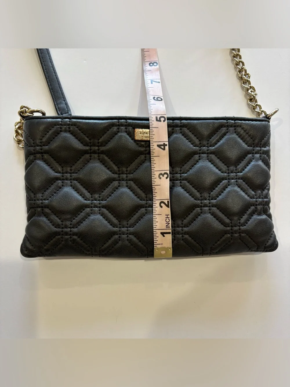 Kate‎ Spade New York Black Quilted Shoulder Bag Chain Strap Purse